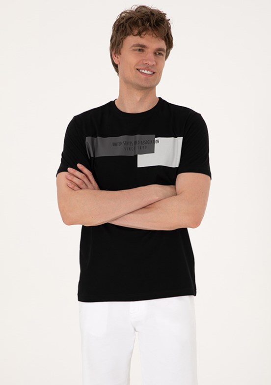 US POLO ASSN Siyah Erkek Regular T-Shirt