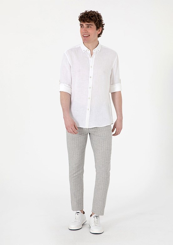 US POLO ASSN Gri Erkek Chino Pantolon