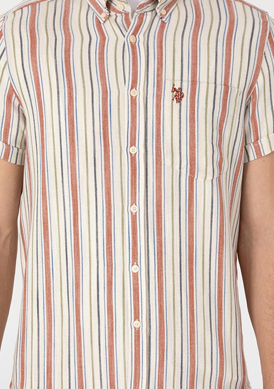 US POLO ASSN Kırmızı Erkek Kısa Kol Gömlek