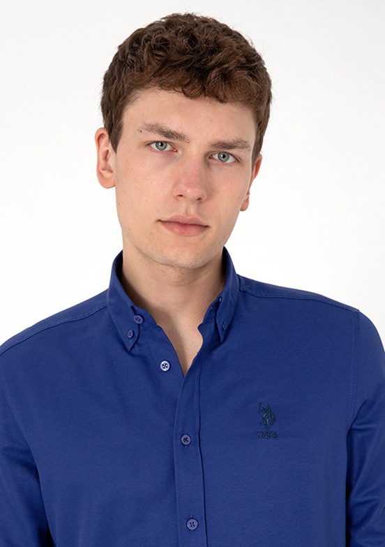 US POLO ASSN Mavi Erkek Dokuma Gömlek