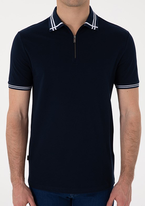 PİERRE CARDİN Lacivert Erkek Slim T-Shirt