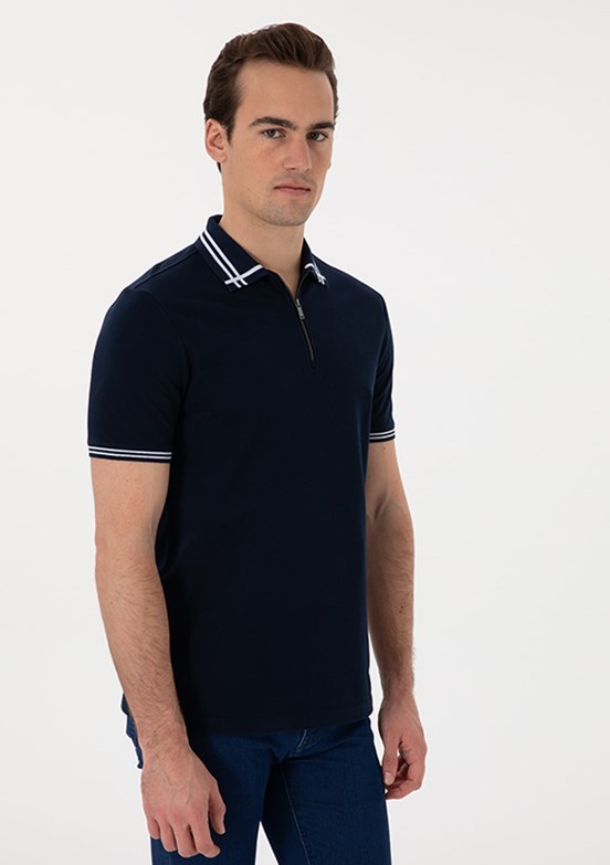 PİERRE CARDİN Lacivert Erkek Slim T-Shirt