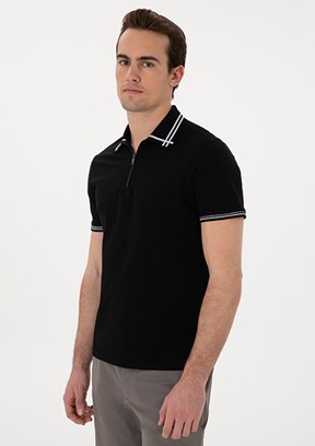 PİERRE CARDİN Siyah Erkek Slim T-Shirt