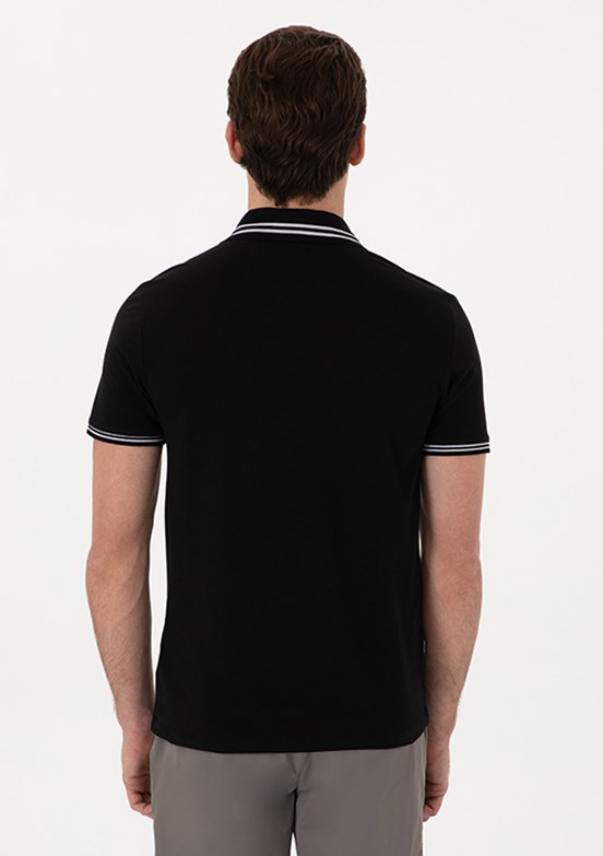 PİERRE CARDİN Siyah Erkek Slim T-Shirt