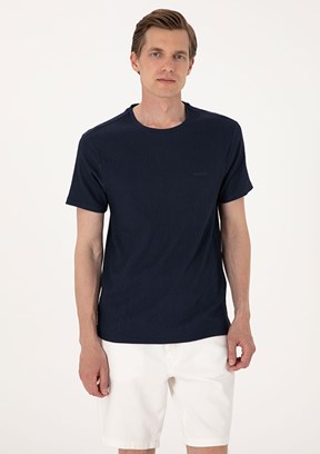 PİERRE CARDİN Lacivert Erkek Slim T-Shirt