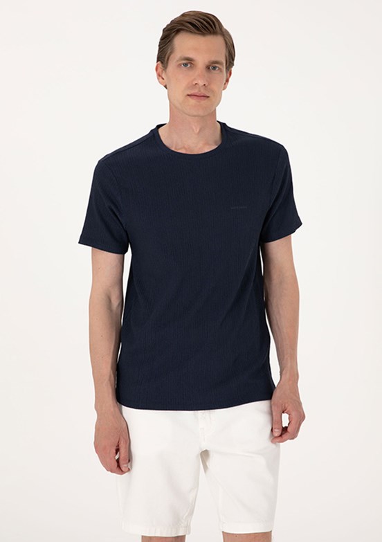 PİERRE CARDİN Lacivert Erkek Slim T-Shirt