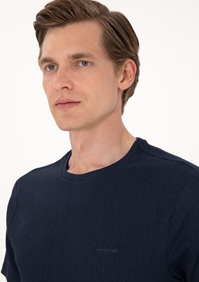 PİERRE CARDİN Lacivert Erkek Slim T-Shirt
