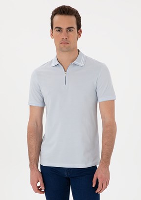 PİERRE CARDİN Mavi Erkek Slim T-Shirt