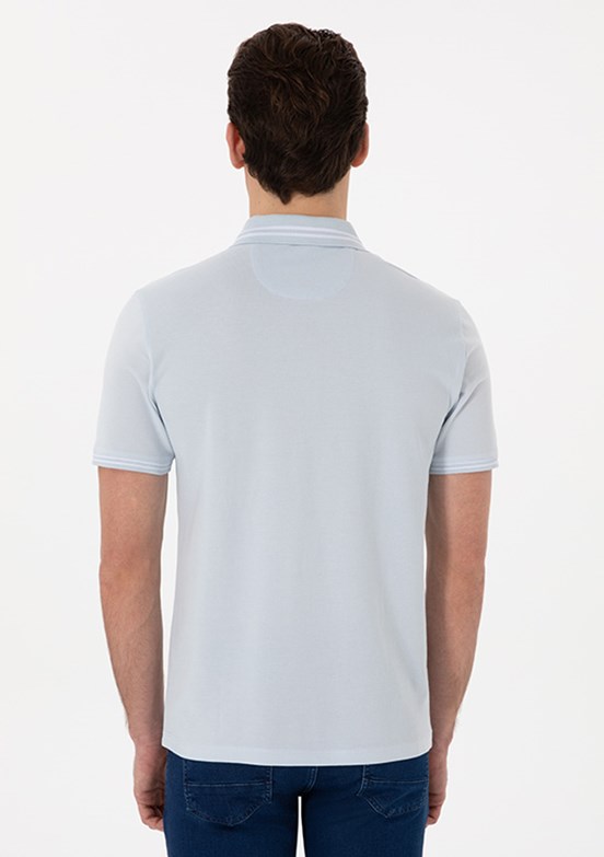 PİERRE CARDİN Mavi Erkek Slim T-Shirt