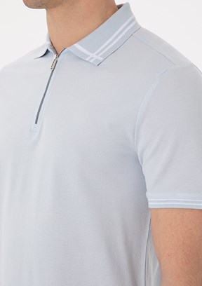 PİERRE CARDİN Mavi Erkek Slim T-Shirt