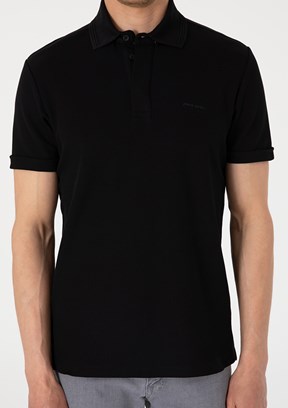 PİERRE CARDİN Siyah Erkek Basic T-Shirt