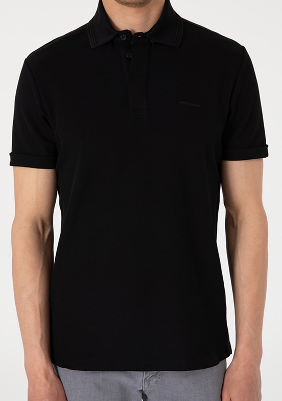 PİERRE CARDİN Siyah Erkek Basic T-Shirt