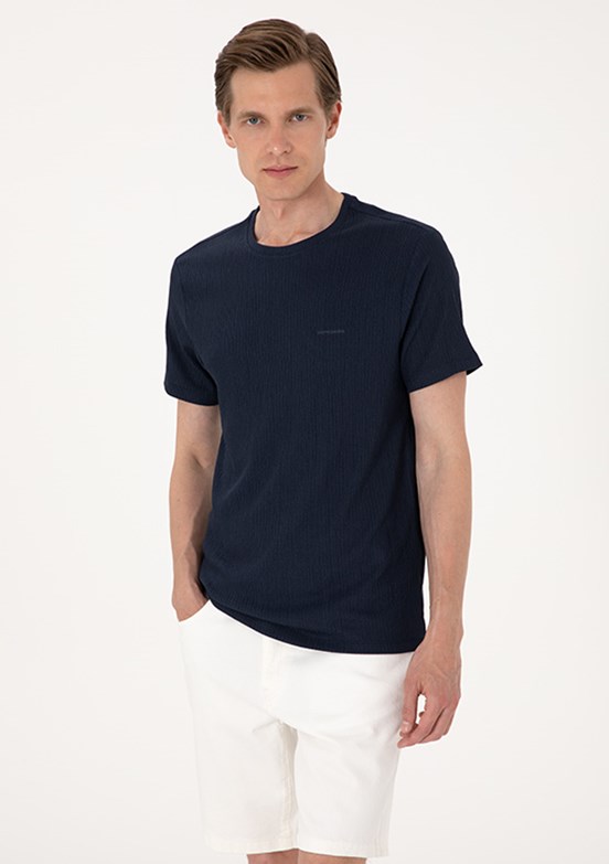 PİERRE CARDİN Lacivert Erkek Slim T-Shirt