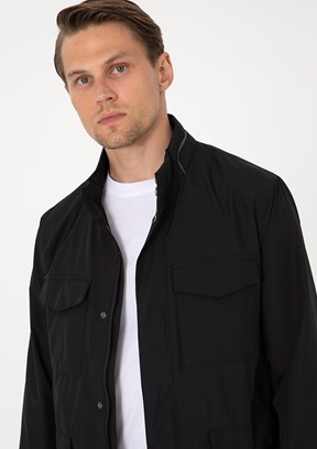 PİERRE CARDİN Sıyah Erkek Basic Mont