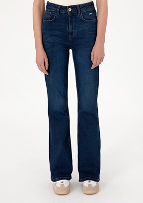 US POLO ASSN Mavi Kadın İspanyol Paça Jean Pantolon