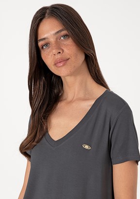 US POLO ASSN Antrasit Kadın Basic T-Shirt