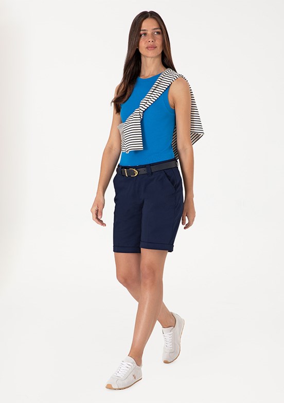 US POLO ASSN Lacivert Kadın Slim Şort