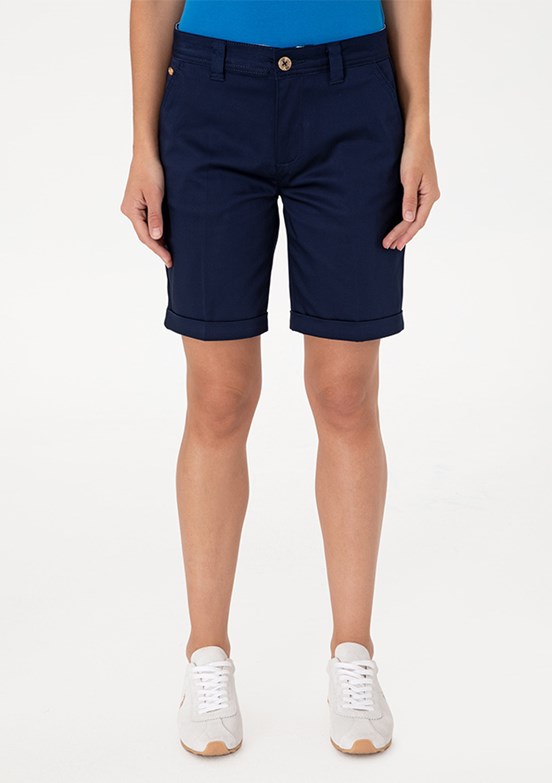 US POLO ASSN Lacivert Kadın Kapri Şort