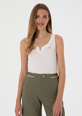 US POLO ASSN Beyaz Kadın Culotte T-Shirt