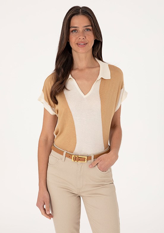 US POLO ASSN Kahverengi Kadın Comfort Kazak