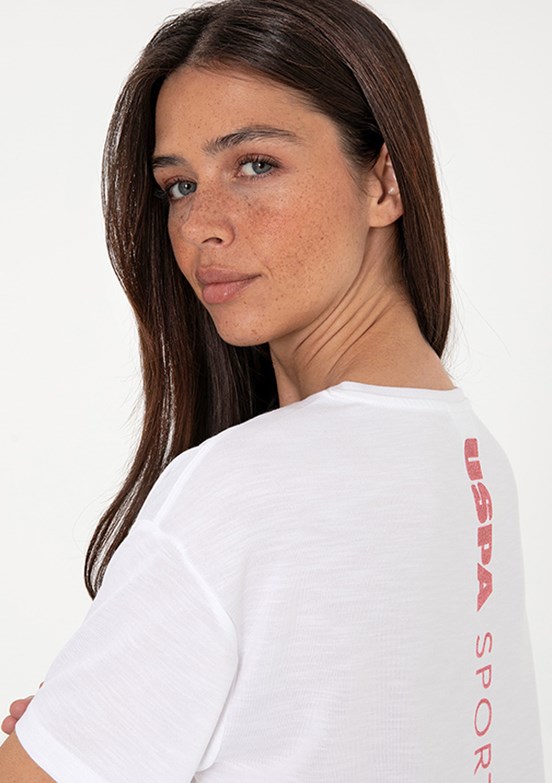 US POLO ASSN Beyaz Kadın Comfort T-shirt