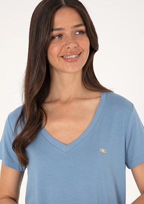 US POLO ASSN Mavi Kadın Basic T-Shirt