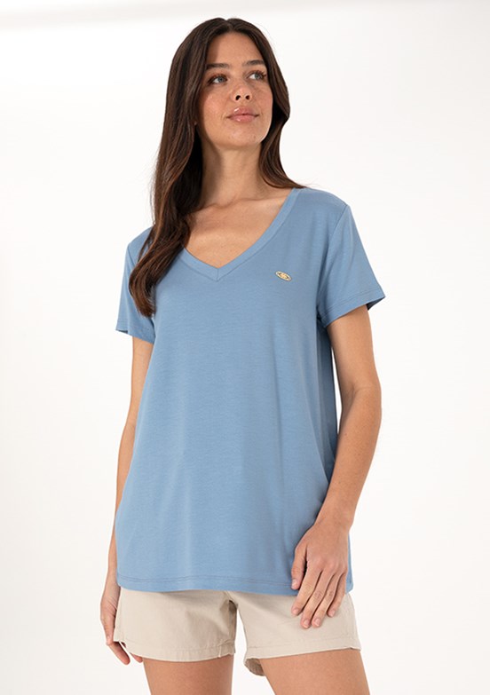 US POLO ASSN Mavi Kadın Basic T-Shirt
