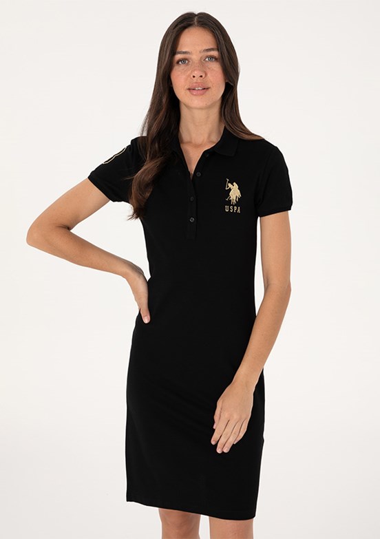 US POLO ASSN Siyah Kadın Örme Elbise
