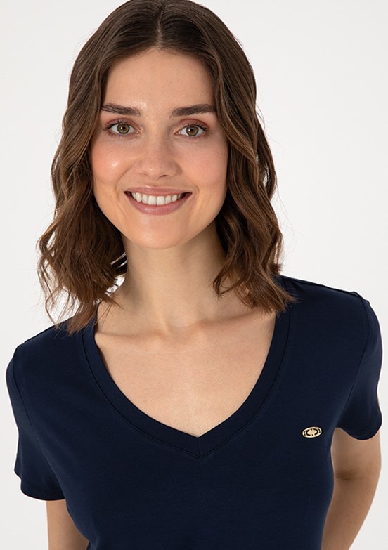 US POLO ASSN Lacivert Kadın Basic T-Shirt