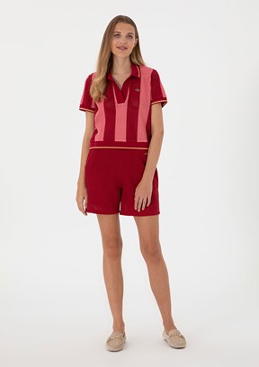 US POLO ASSN Mor Kadın Bermuda Şort