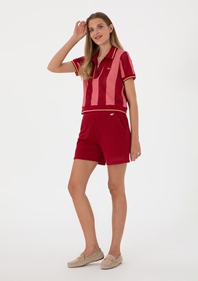 US POLO ASSN Mor Kadın Bermuda Şort