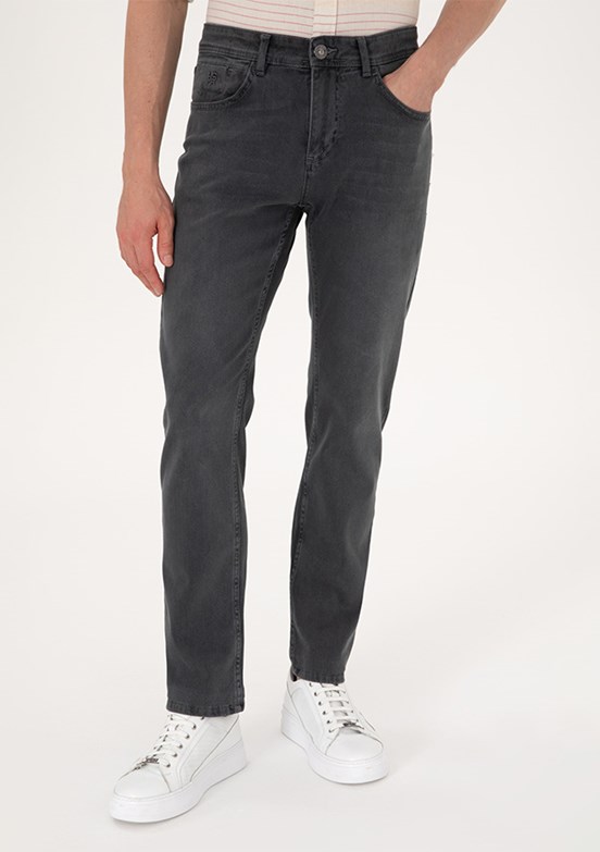 US POLO ASSN Gri Erkek Straight Jean Pantolon
