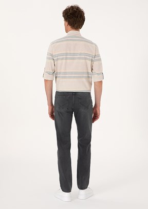 US POLO ASSN Gri Erkek Straight Jean Pantolon
