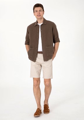 US POLO ASSN Bej Erkek Bermuda Şort