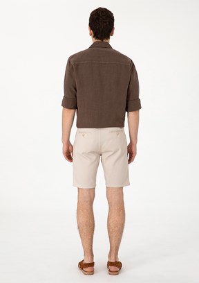 US POLO ASSN Bej Erkek Bermuda Şort