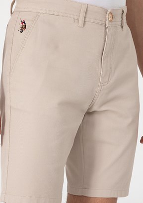 US POLO ASSN Bej Erkek Bermuda Şort
