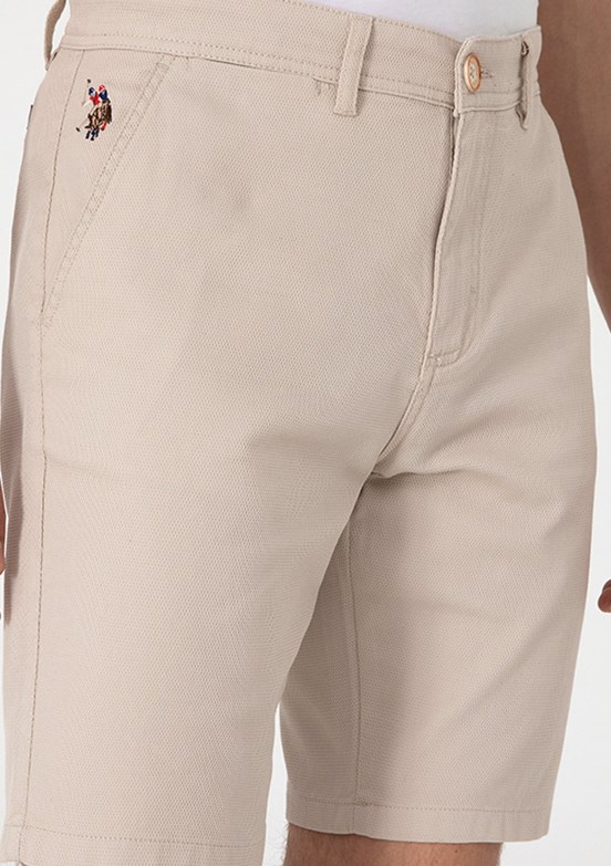 US POLO ASSN Bej Erkek Bermuda Şort