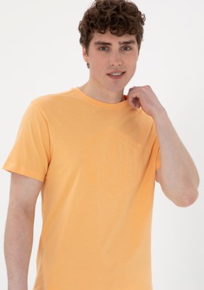US POLO ASSN Turuncu Erkek Regular T-Shirt