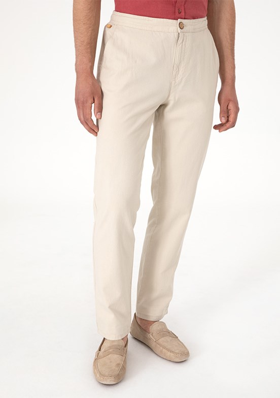 US POLO ASSN Bej Erkek Chino Pantolon