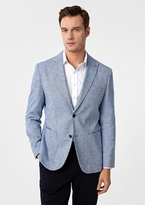SÜVARİ Mavi Erkek Slim Ceket