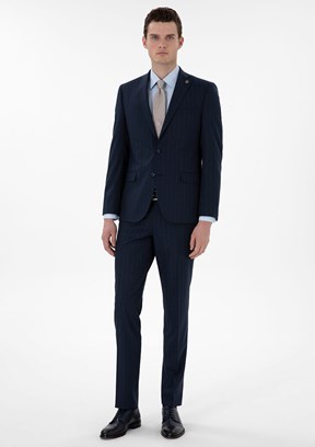 PİERRE CARDİN Lacıvert Erkek Slim Takım Elbise