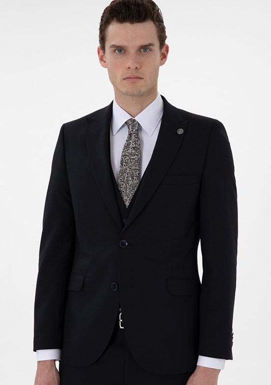 PİERRE CARDİN Lacıvert Erkek Ultra Slim Takım Elbise