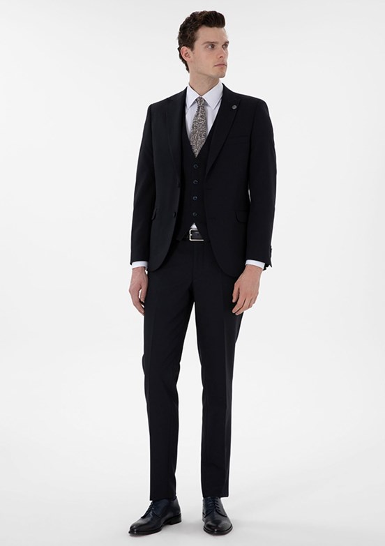 PİERRE CARDİN Erkek Lacivert Ultra Slim Takım Elbise