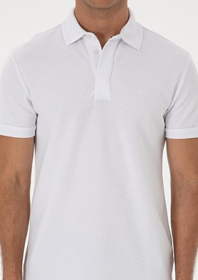 PİERRE CARDİN Beyaz Erkek Basic T-Shirt