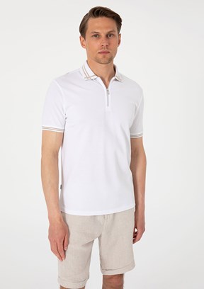 PİERRE CARDİN Beyaz Erkek Slim T-Shirt