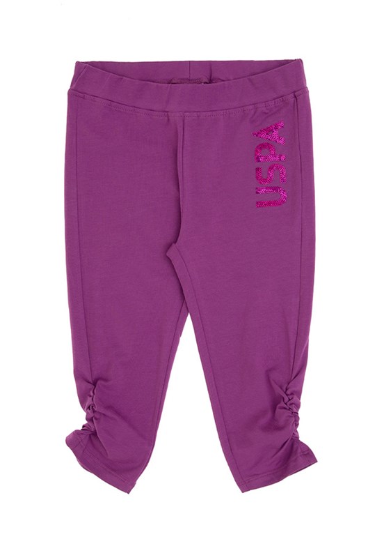 US POLO ASSN Mor Kız Çocuk Toothpick Pantolon