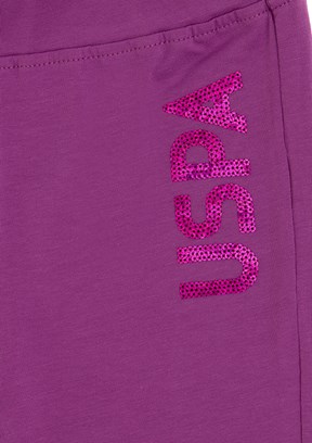 US POLO ASSN Mor Kız Çocuk Toothpick Pantolon