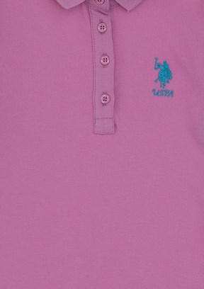 US POLO ASSN Pembe Kız Çocuk Örme Elbise