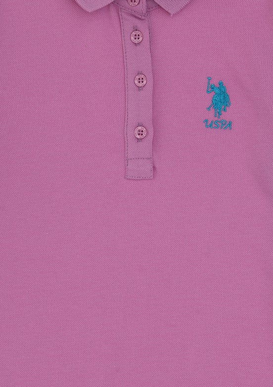 US POLO ASSN Pembe Kız Çocuk Örme Elbise
