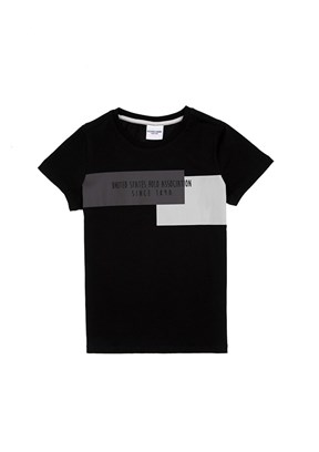 US POLO ASSN Siyah Erkek Çocuk Örme T-Shirt